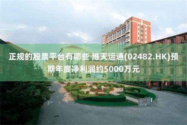 正规的股票平台有哪些 维天运通(02482.HK)预期年度净利润约5000万元