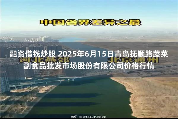 融资借钱炒股 2025年6月15日青岛抚顺路蔬菜副食品批发市场股份有限公司价格行情