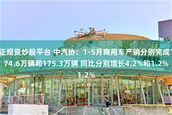 正规资炒股平台 中汽协：1-5月商用车产销分别完成174.6万辆和175.3万辆 同比分别增长4.2%和1.2%